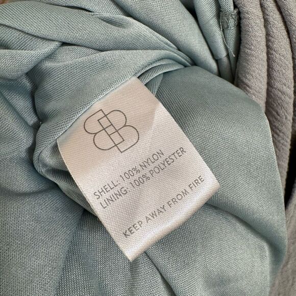 Baltic Born Jennifer Deep V Light Sage Green Tassels Maxi Dress XS - Picture 10 of 13